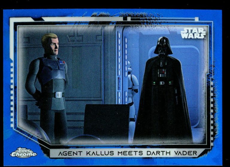 Star Wars 2021 Topps Chrome Legacy Blue Kallus meets with Darth Vader #119 10/99