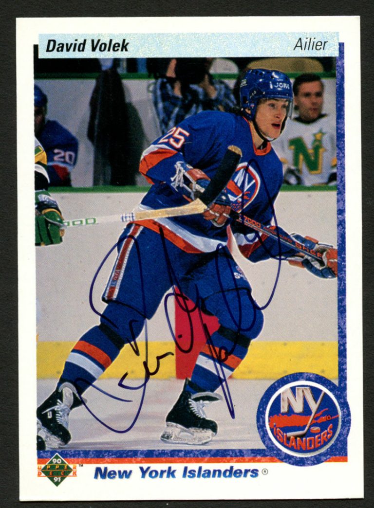 David Volek #1 signed autograph auto 1990-91 Upper Deck Hockey Trading Card