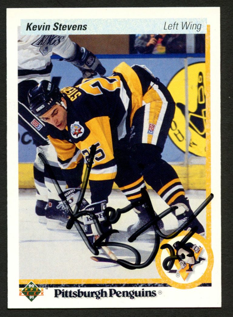 Kevin Stevens #14 signed autograph auto 1990-91 Upper Deck Hockey Card