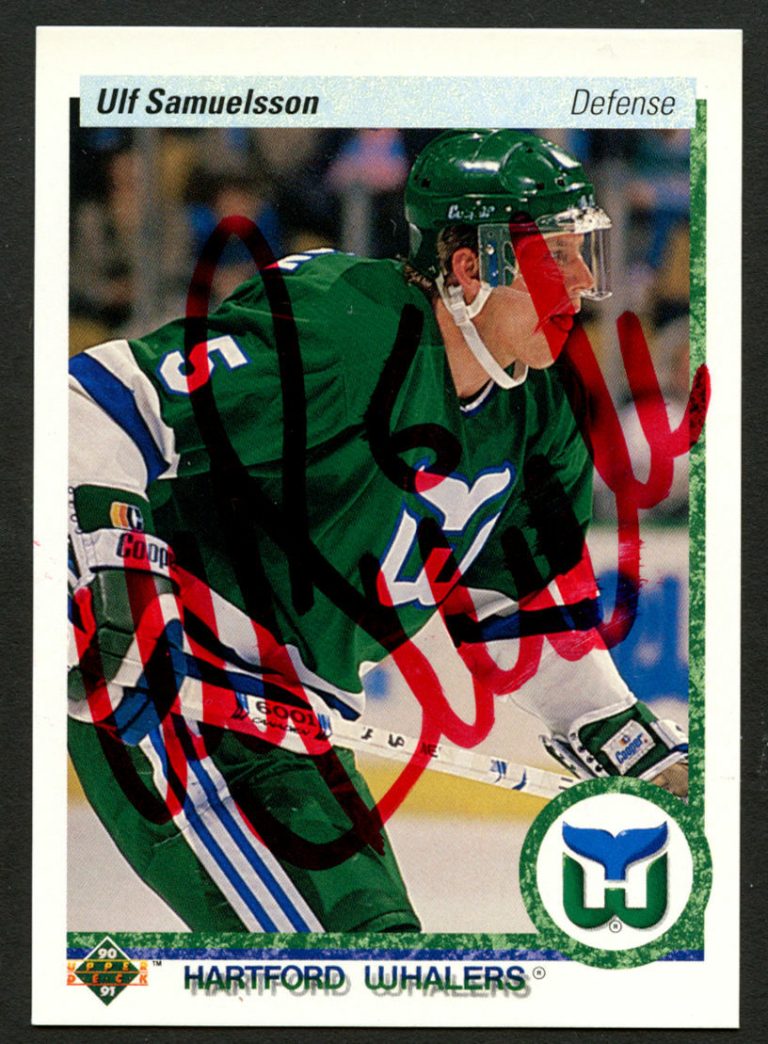 Ulf Samuelsson #287 signed autograph auto 1990-91 Upper Deck Hockey Card