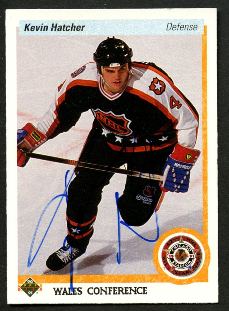 Kevin Hatcher #486 signed autograph auto 1990-91 Upper Deck Hockey Card