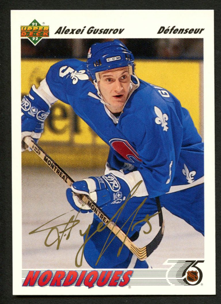 Alexei Gusarov #365 signed autograph auto 1991-92 Upper Deck Hockey Card