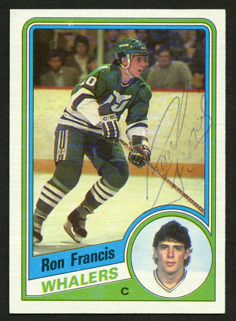 Ron Francis #54 signed autograph auto 1984-85 Topps Hockey Trading Card