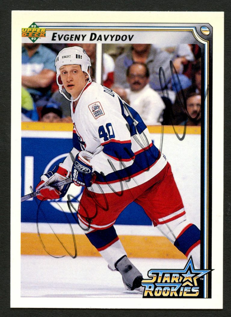 Evgeny Davydov #420 signed autograph auto 1992-93 Upper Deck Hockey Card