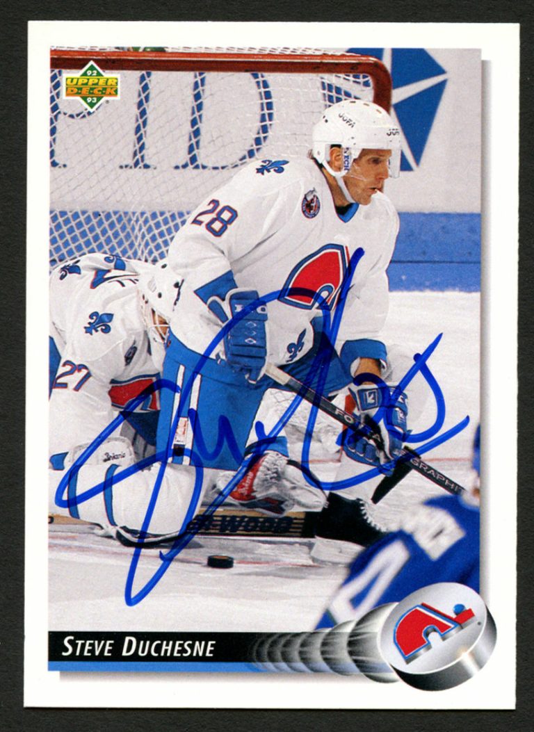 Steve Duchesne #513 signed autograph auto 1992-93 Upper Deck Hockey Card