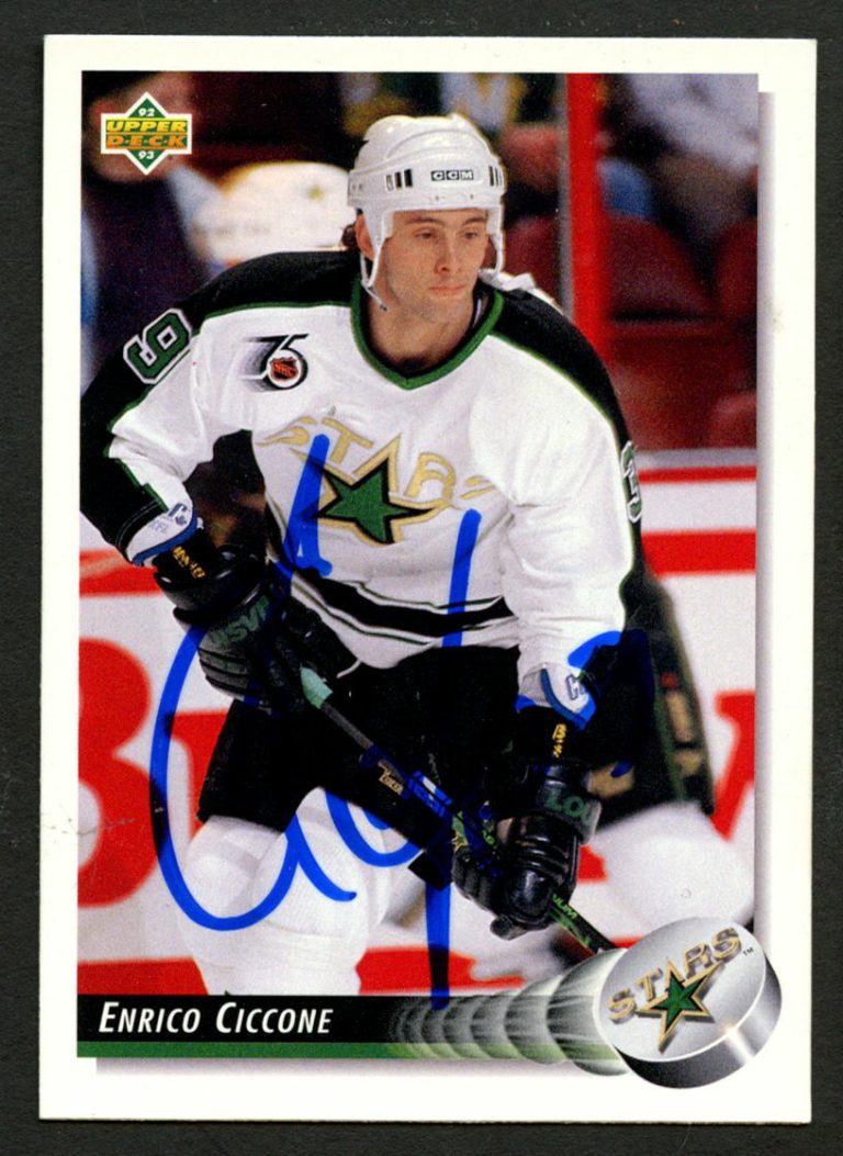 Enrico Ciccone #90 signed autograph auto 1992-93 Upper Deck Hockey Card