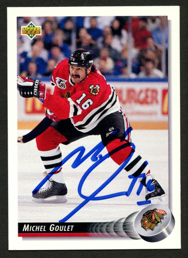 Michel Goulet #113 signed autograph auto 1992-93 Upper Deck Hockey Card