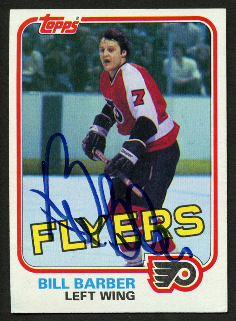 Bill Barber #2 signed autograph auto 1981-82 Topps Hockey Trading Card
