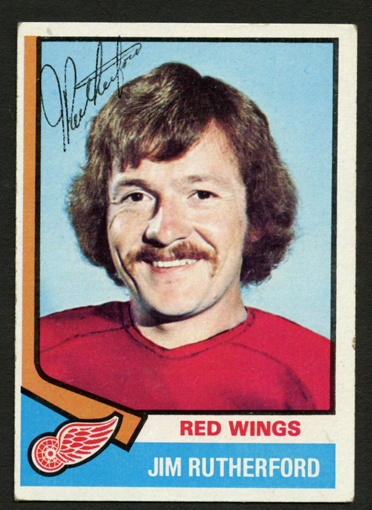 Jim Rutherford #225 signed autograph auto 1974-75 Topps Hockey Trading card