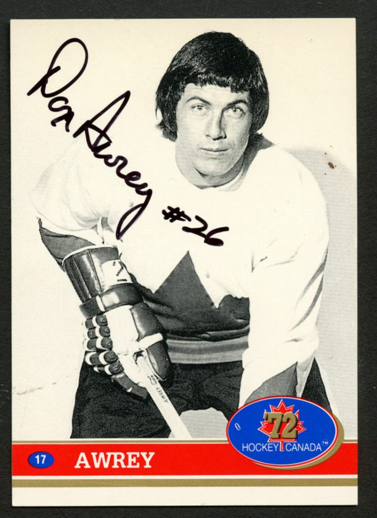 Don Awrey #17 signed autograph auto 1972 Hockey Canada Card 1991 Future Trends