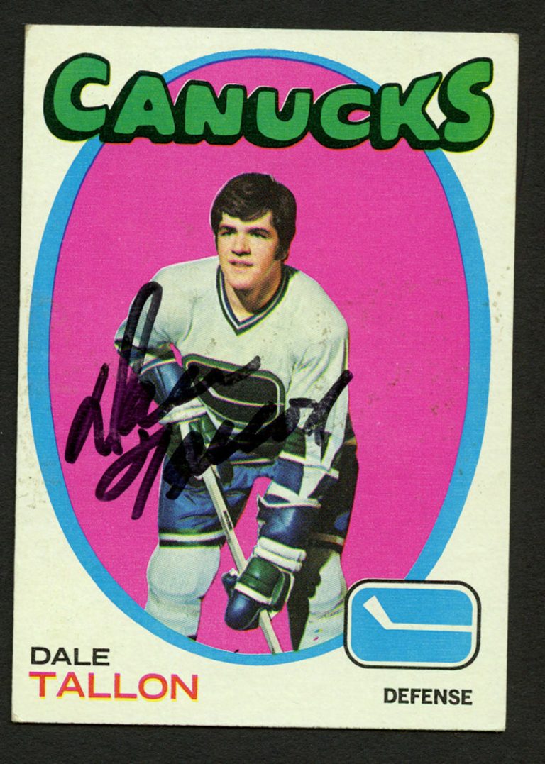 Dale Tallon #95 signed autograph auto 1971-72 Topps Hockey Trading Card