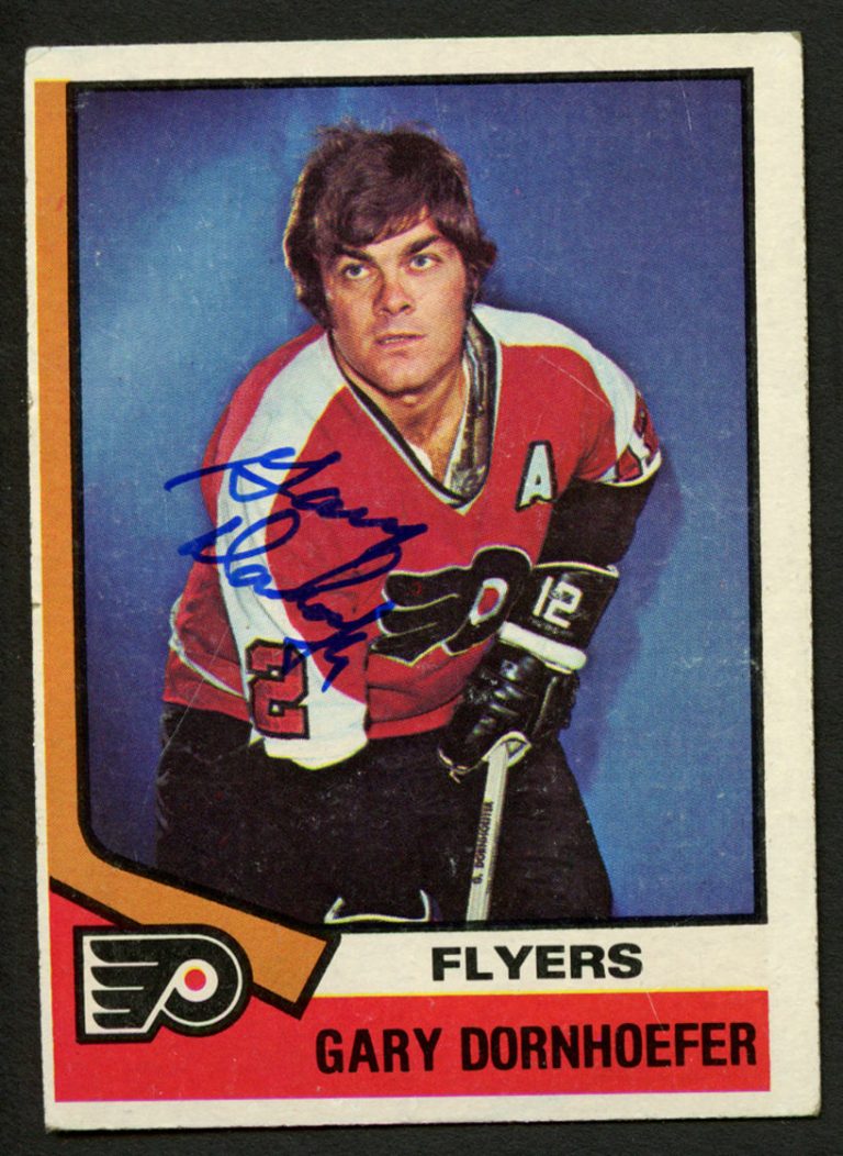 Gary Dornhoffer #44 signed autograph auto 1974-75 Topps Hockey Trading card