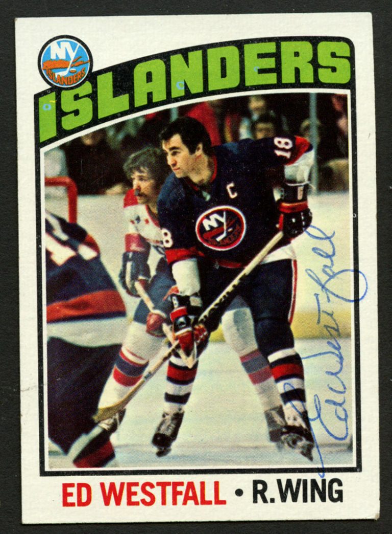 Ed Westfall #11 signed autograph auto 1976-77 Topps Hockey Trading Card