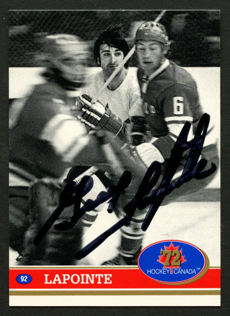 Guy Lapointe #92 signed autograph auto 1972 Hockey Canada Card 1991 Future Trend