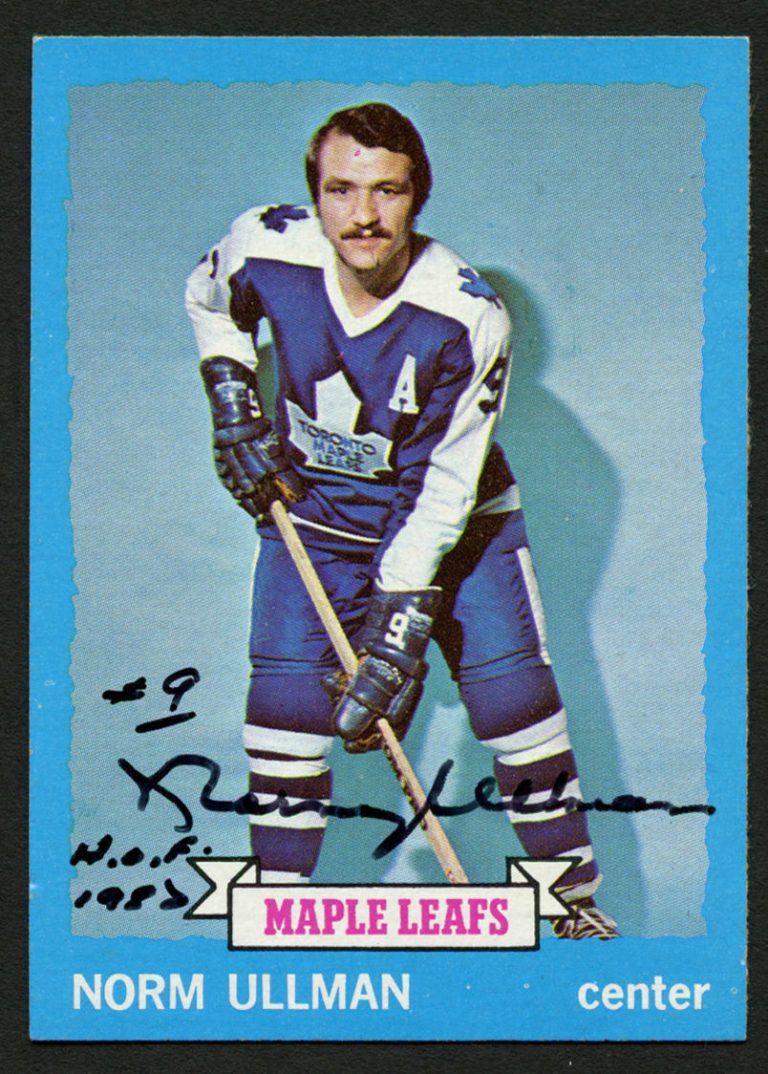 Norm Ullman #148 signed autograph auto 1973-74 Topps Hockey Trading Card