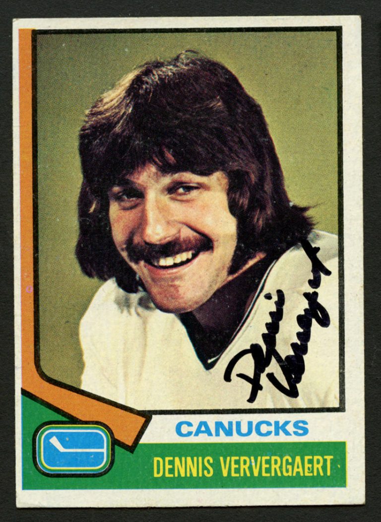 Dennis Ververgaert #207 signed autograph auto 1974-75 Topps Hockey Trading card