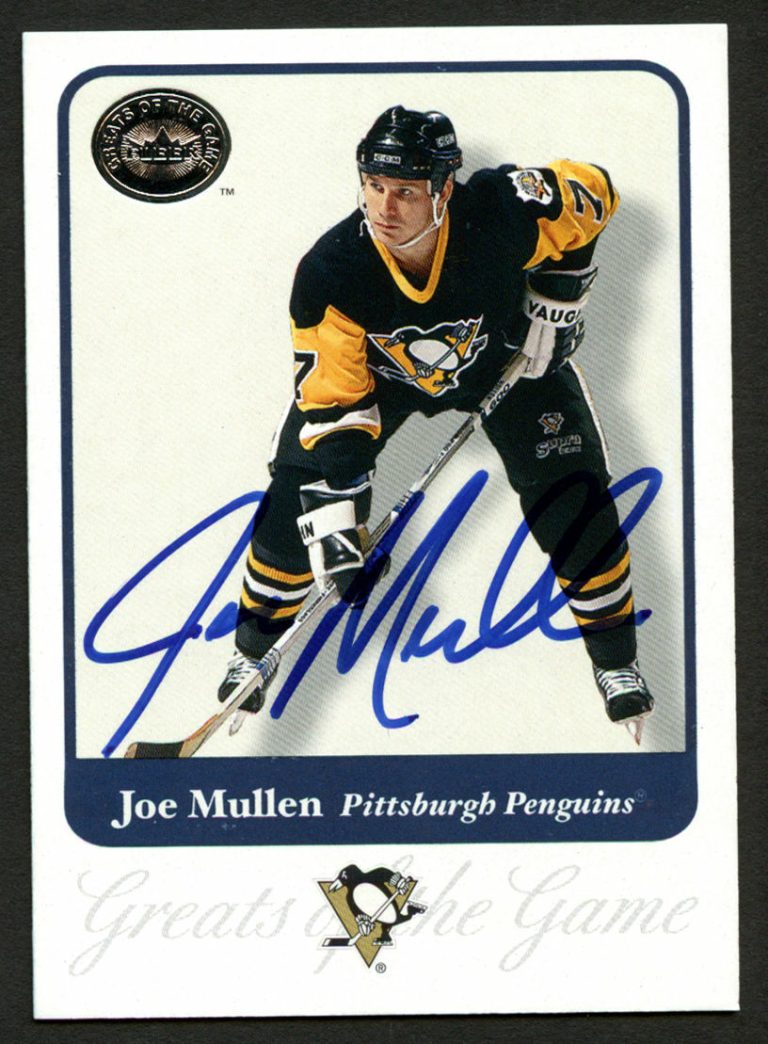 Joe Mullen #79 signed autograph 2001 Fleer Hockey Greats of the Game GOTG
