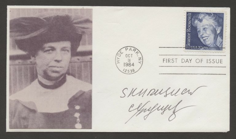 Sergei Khrushchev d2020 signed auto postal cover Son of Nikita Khrushchev AB1177