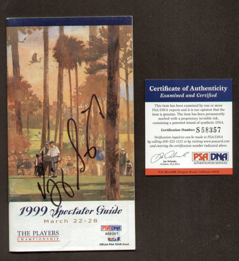 V.J. Singh signed autograph auto1999 The Player Championships Guide PSA/DNA