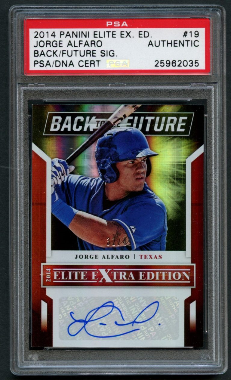 Jorge Alfaro #19 signed autograph auto 2014 Panini Elite Extra Edition 32/49 PSA