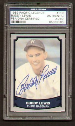 Buddy Lewis signed autograph 1989 Pacific Legends PSA