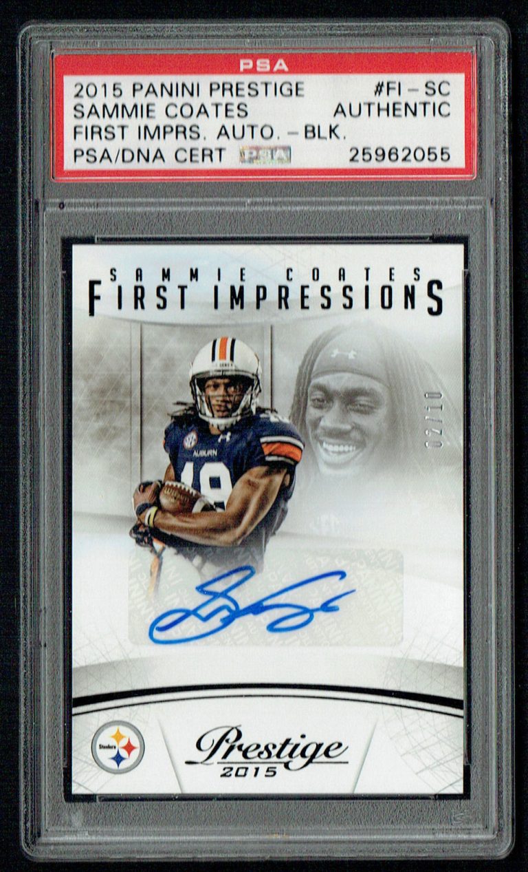 Sammie Coates signed autograph auto 2015 Panini Prestige First Impressions PSA
