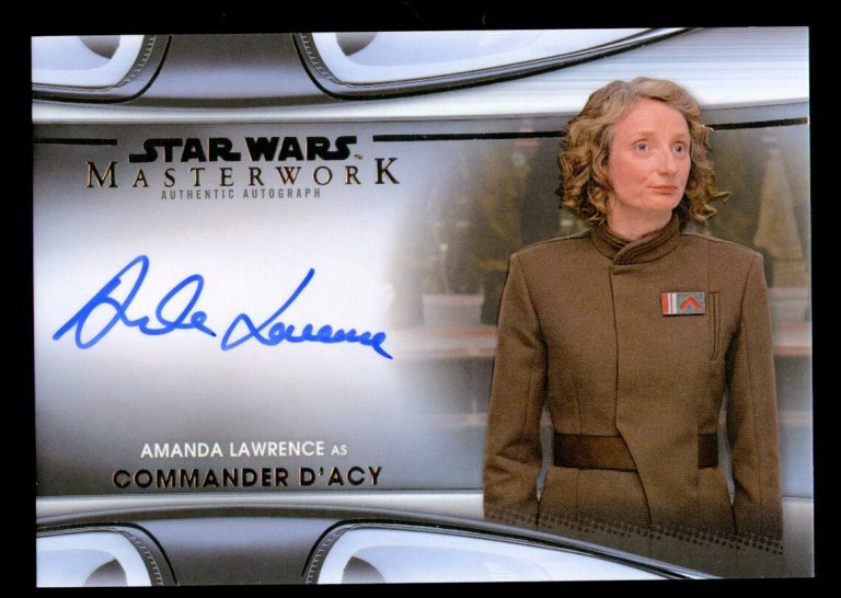 Amanda Lawrence / Commander D'Acy Autograph 2021 Topps Star Wars Masterwork Auto
