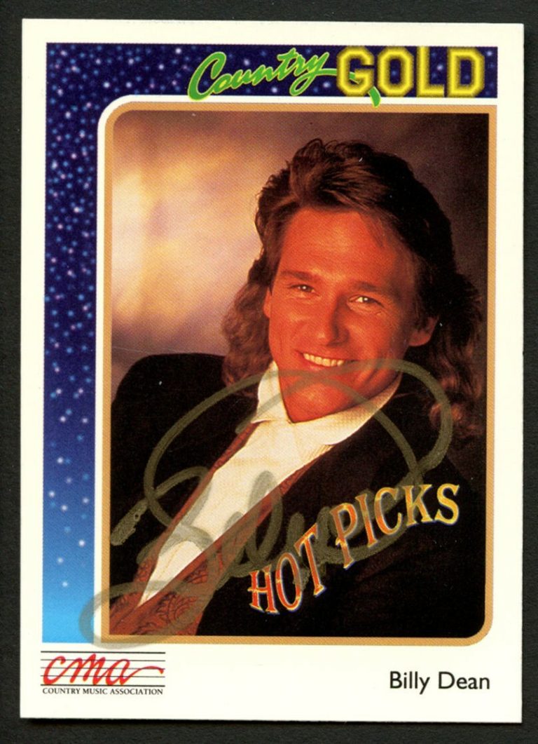 Billy Dean #4 signed autograph auto 1992 CMA Country Gold Music Trading Card