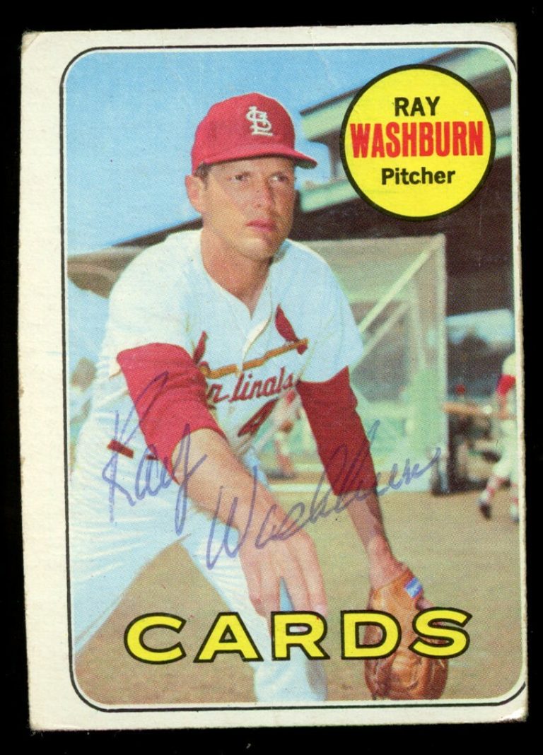 Ray Washburn #415 signed autograph auto 1969 Topps Baseball Trading Card