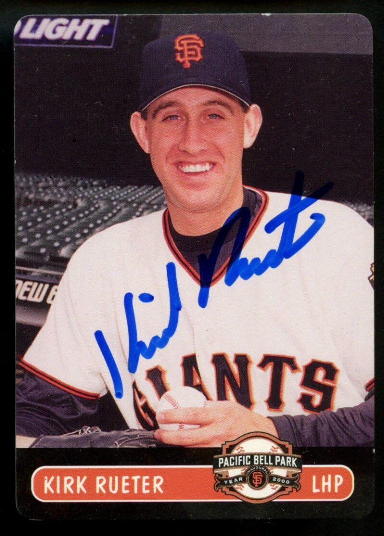 Kirk Rueter #11 signed autograph 2000 Keebler SF Giants Baseball Trading Card