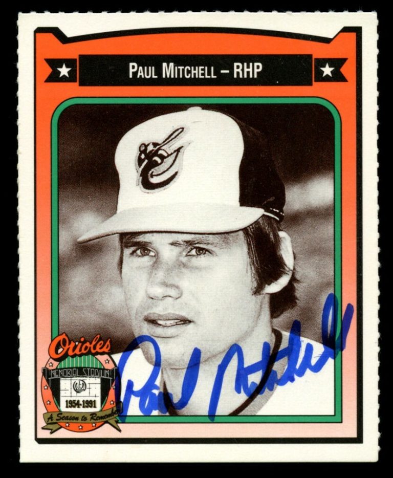 Paul Mitchell #309 signed autograph auto All-Time Orioles Baseball Series Card ~