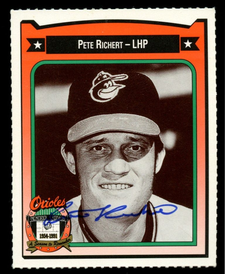 Pete Richert #380 signed autograph auto All-Time Orioles Baseball Series Card ~