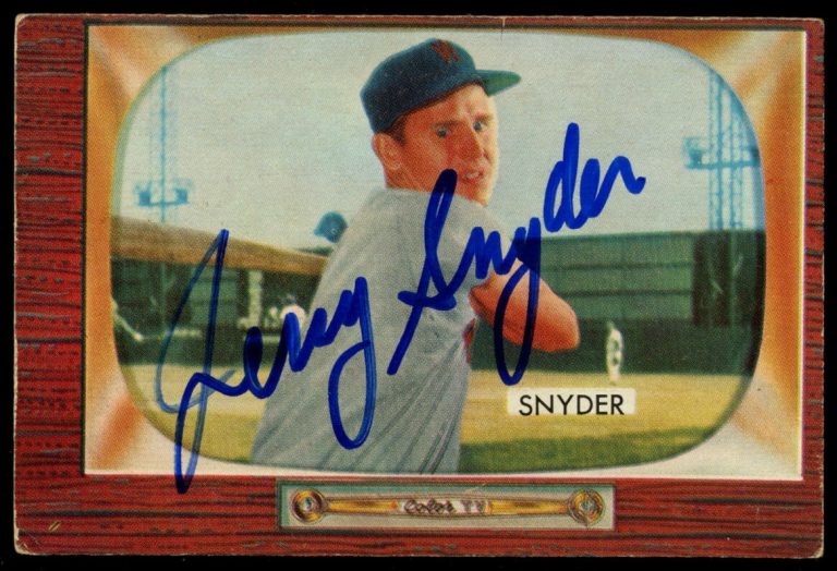 Jerry Snyder #74 signed autograph auto 1955 Bowman Baseball Trading Card