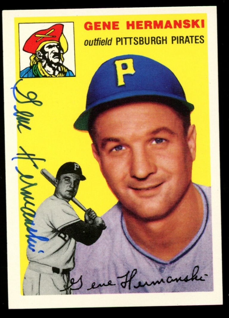 Gene Hermanski d2010 #228 signed autograph auto 1994 Topps 1954 Archives Basebal