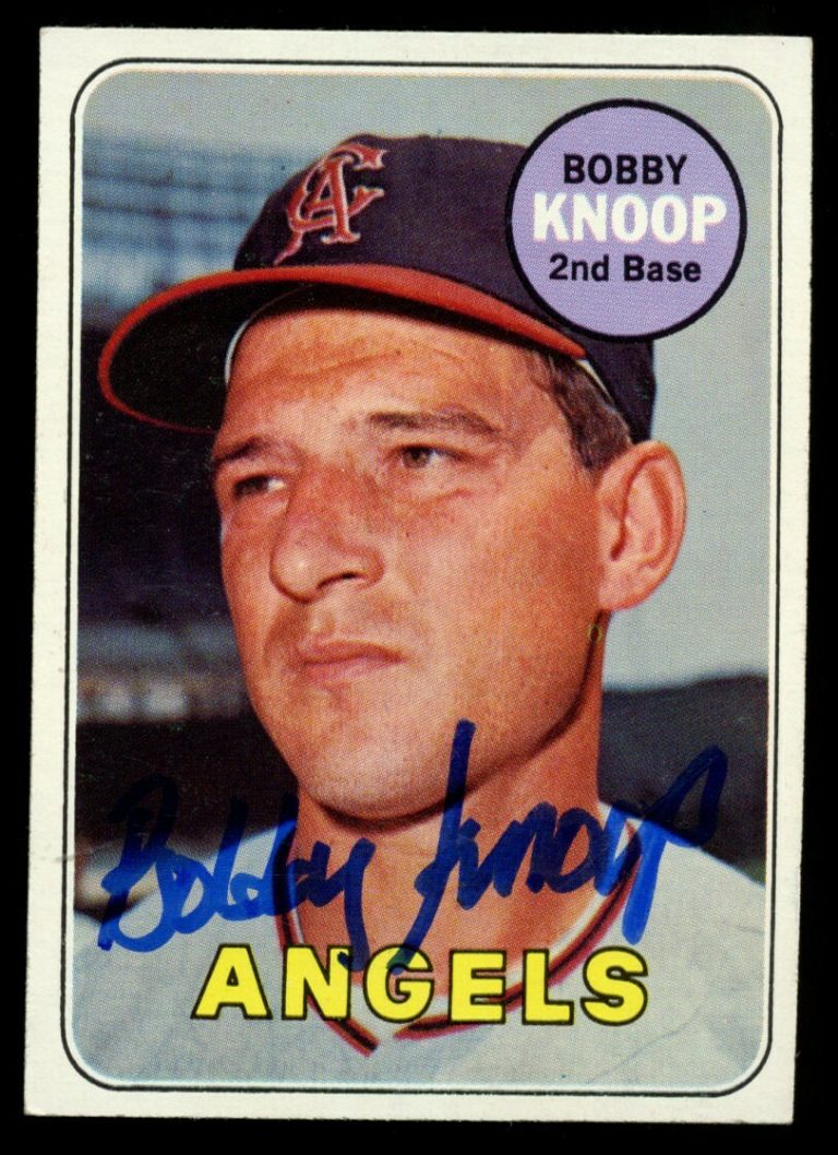 Bobby Knoop #445 signed autograph auto 1969 Topps Baseball Trading Card