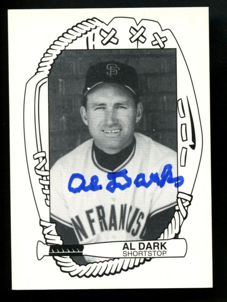 Al Dark signed autograph auto San Francisco Giants Baseball Trading Card ~