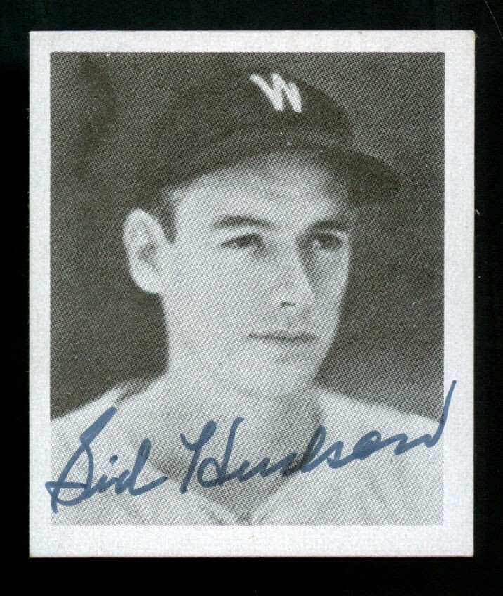 Sid Hudson #87 signed auto 1947 Series 1977 Reprint Phila. Baseball Show Card