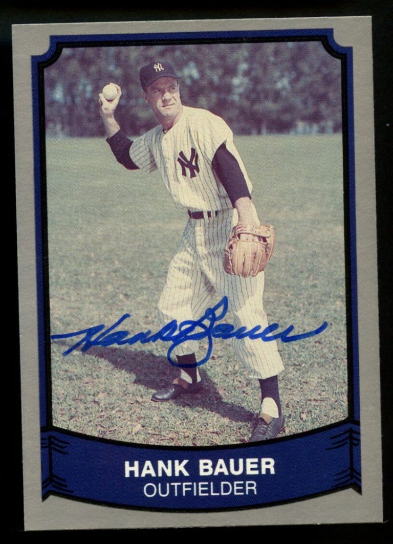Hank Bauer #144 signed autograph auto 1989 Pacific Baseball Legends Card