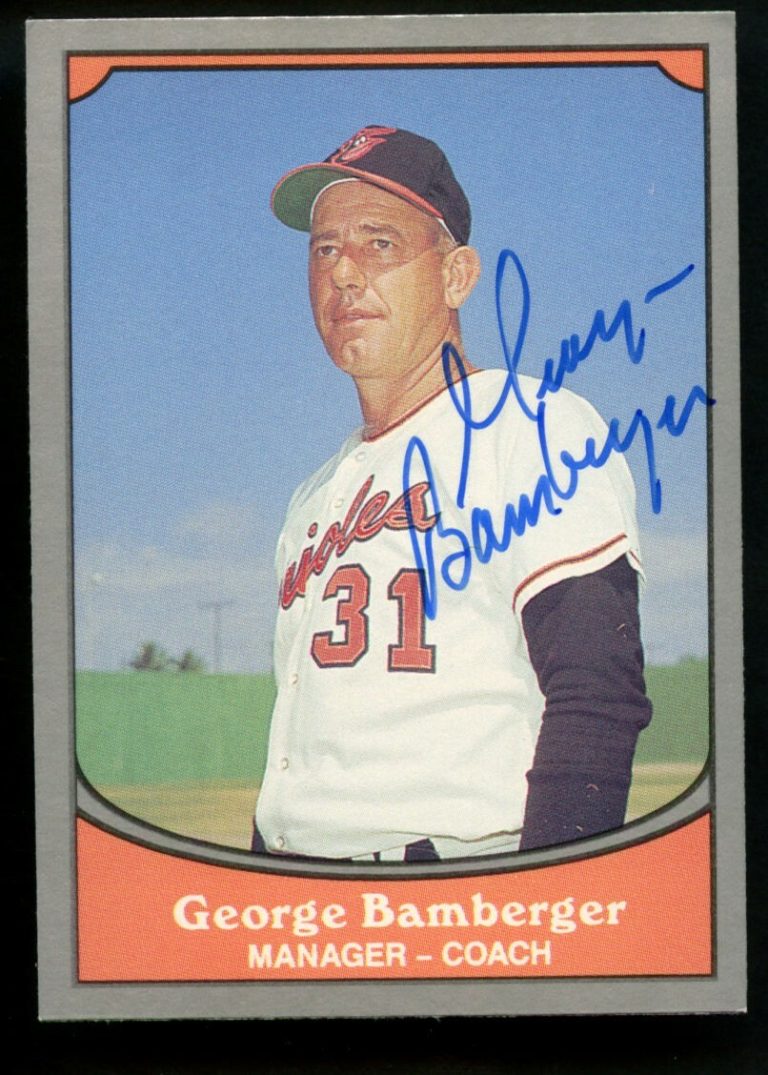 George Bamberger #11 signed autograph auto 1990 Pacific Baseball Legends Card
