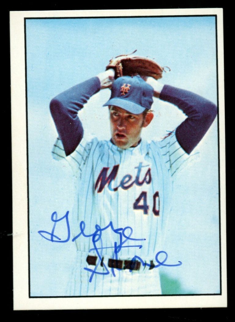George Stone #13 signed autograph auto 1975 SSPC New York Mets Baseball Card ~