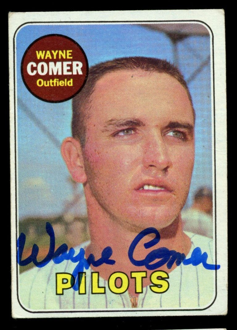 Wayne Comer #346 signed autograph auto 1969 Topps Baseball Trading Card
