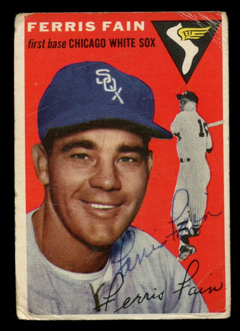 Ferris Fain #27 signed autograph auto 1954 Topps Baseball Trading Card