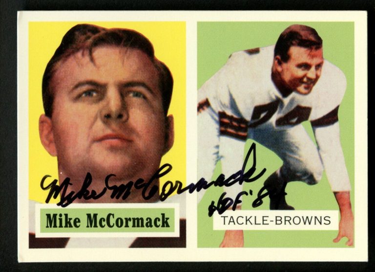 Mike McCormack #3 d2013 signed autograph auto 1994 Topps 1957 Archives Football