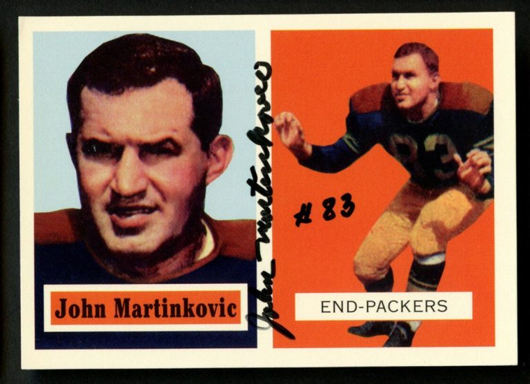 John Martinkovic #142 d2018 signed autograph 1994 Topps 1957 Archives Football