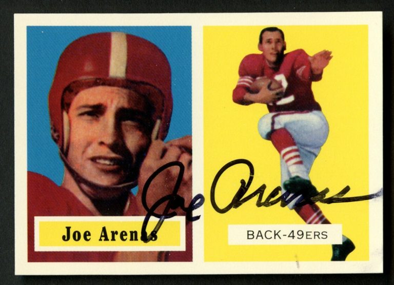 Joe Arenas #66 d2020 signed autograph 1994 Topps 1957 Archives Football Card