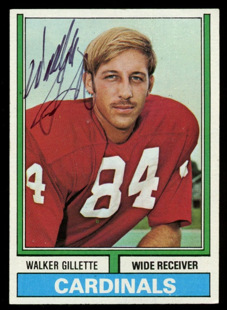 Walker Gillette #207 signed autograph auto 1974 Topps Football Trading Card