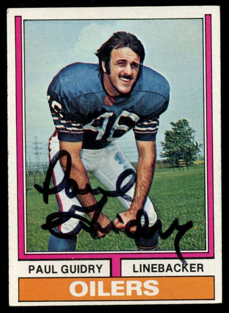 Paul Guidry #22 signed autograph auto 1974 Topps Football Trading Card