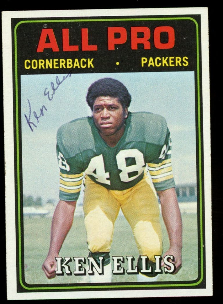 Ken Ellis #140 signed autograph auto 1974 Topps All Pro Football Trading Card