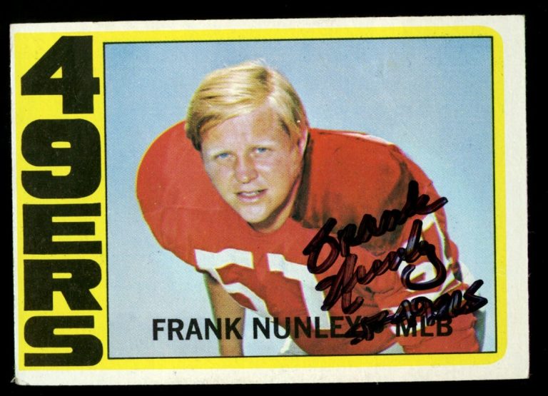 Frank Nunley #249 signed autograph auto 1972 Topps Football Trading Card