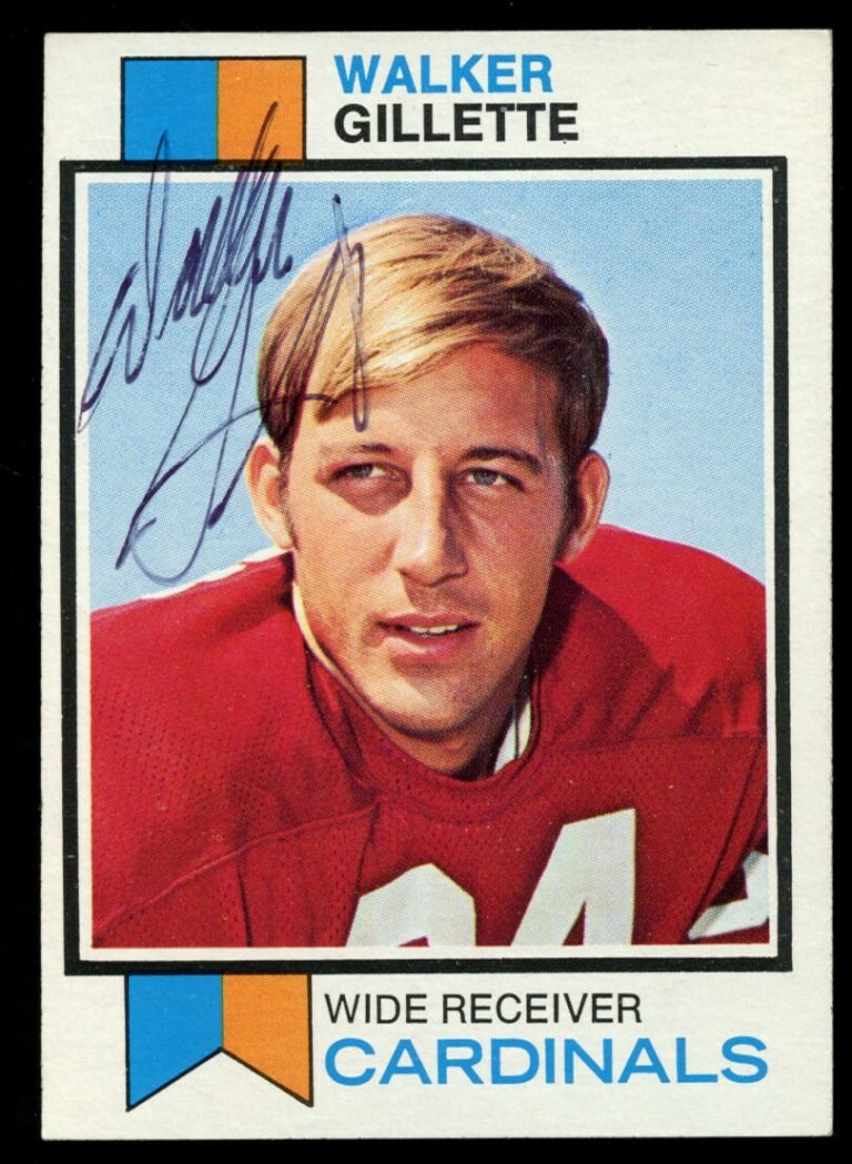 Walker Gillette #17 signed autograph auto 1973 Topps Football Trading Card